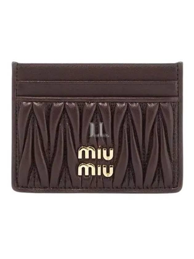 Materasse Nappa Leather Card Wallet Dark Brown - MIU MIU - BALAAN 2