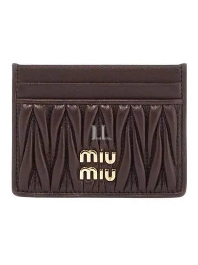 Materasse Nappa Leather Card Wallet Dark Brown - MIU MIU - BALAAN 2