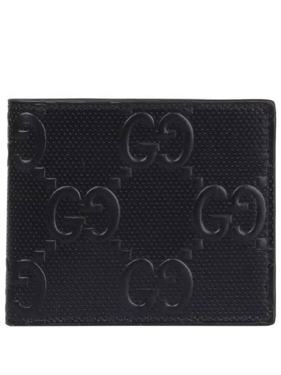 Men's GG Emboss Half Wallet Black - GUCCI - BALAAN 2