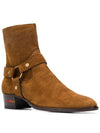 camel harness suede side zipper boots 603515 - SAINT LAURENT - BALAAN 1