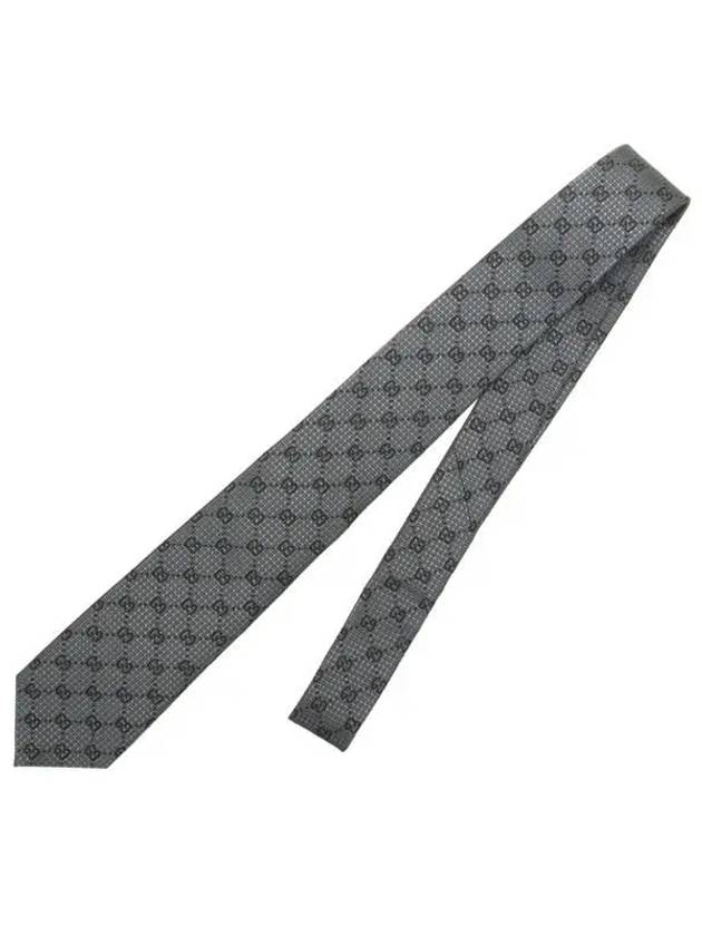 GG Silk Jacquard Neck Tie Grey - GUCCI - BALAAN 3