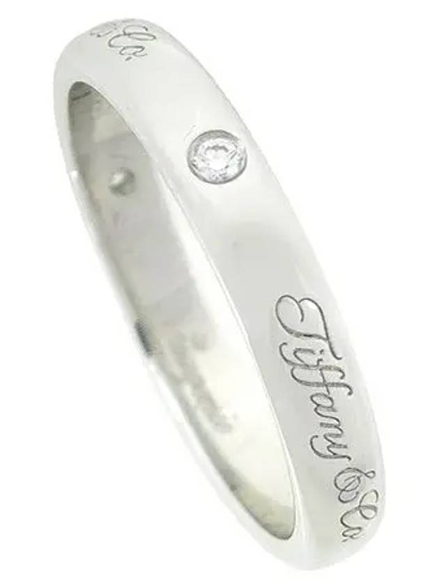 Tiffany PT950 Platinum Note 3 Point Diamond Ring No 10 - TIFFANY & CO. - BALAAN 3