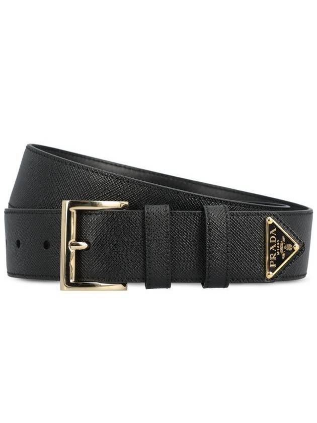 Saffiano Leather Beltt Nero - PRADA - BALAAN 1