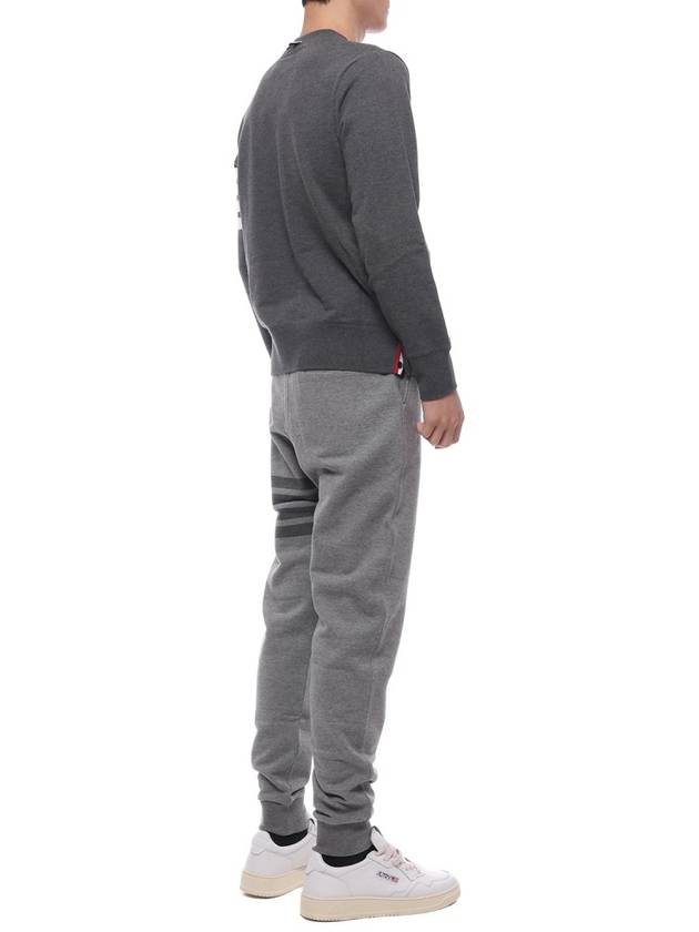 4 Bar Loopback Jersey Sweatshirt Dark Grey - THOM BROWNE - BALAAN 7