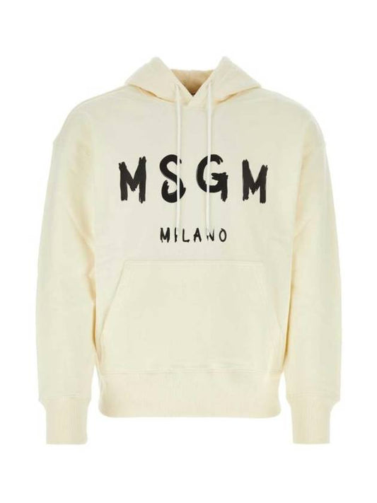 Brushed Logo Hood Ivory - MSGM - BALAAN 1