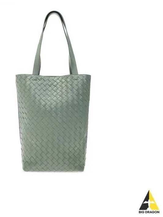 Intrecciato Small Calfskin Tote Bag Aloe - BOTTEGA VENETA - BALAAN 2