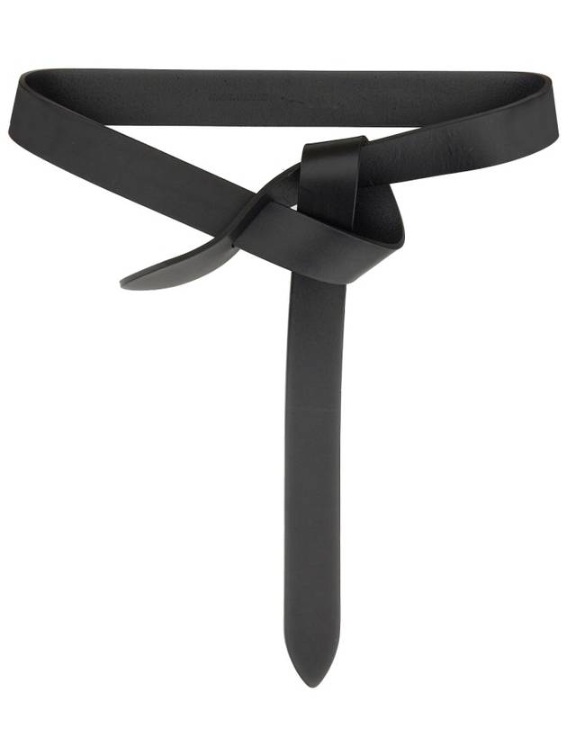 Lecce Knotted Leather Belt Black - ISABEL MARANT - BALAAN 4