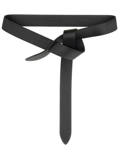 Lecce Knotted Leather Belt Black - ISABEL MARANT - BALAAN 2