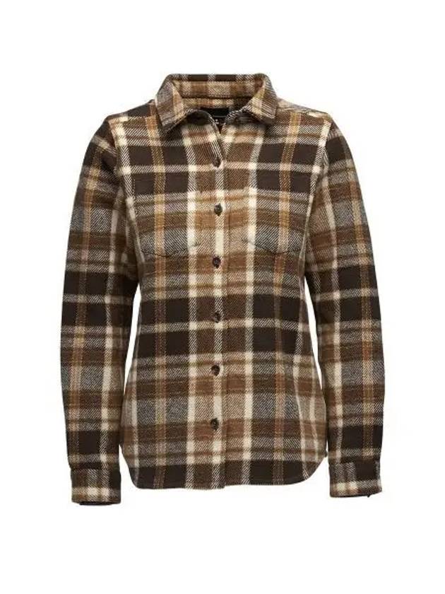 BLACK DIAMOND Project Heavy Flannel Shirt WOMENS NAWAP744067 - BLACK & BROWN - BALAAN 1