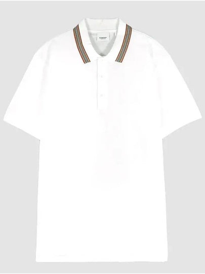 Cotton Polo Shirt White - BURBERRY - BALAAN 2