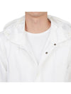 Gabardine PD Metropolis Logo Badge Button Hoodie White - CP COMPANY - BALAAN 9