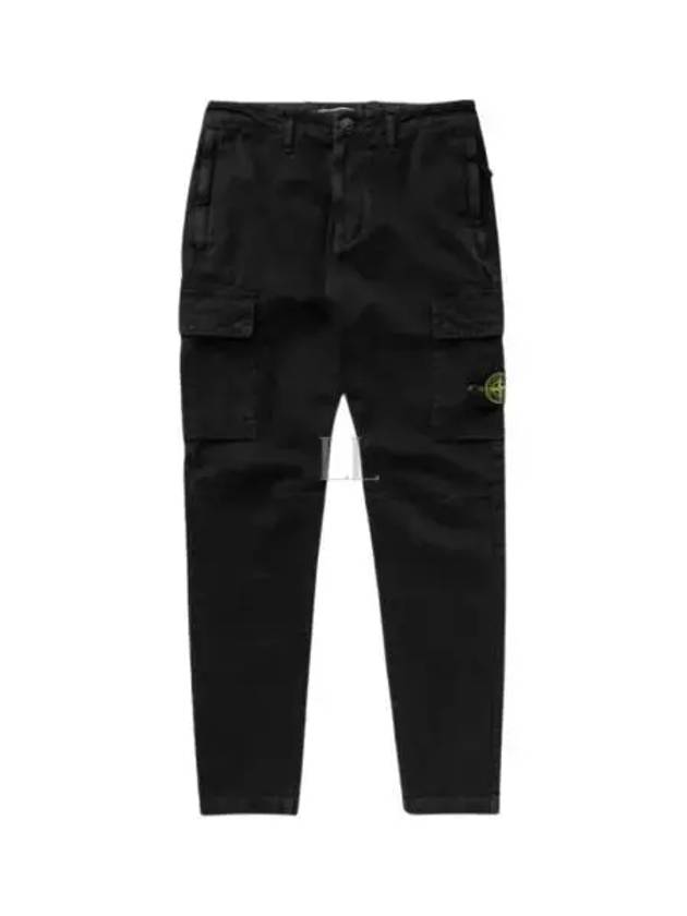 Compass Badge Cargo Straight Pants Black - STONE ISLAND - BALAAN 2