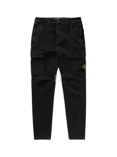 Compass Badge Cargo Straight Pants Black - STONE ISLAND - BALAAN 2