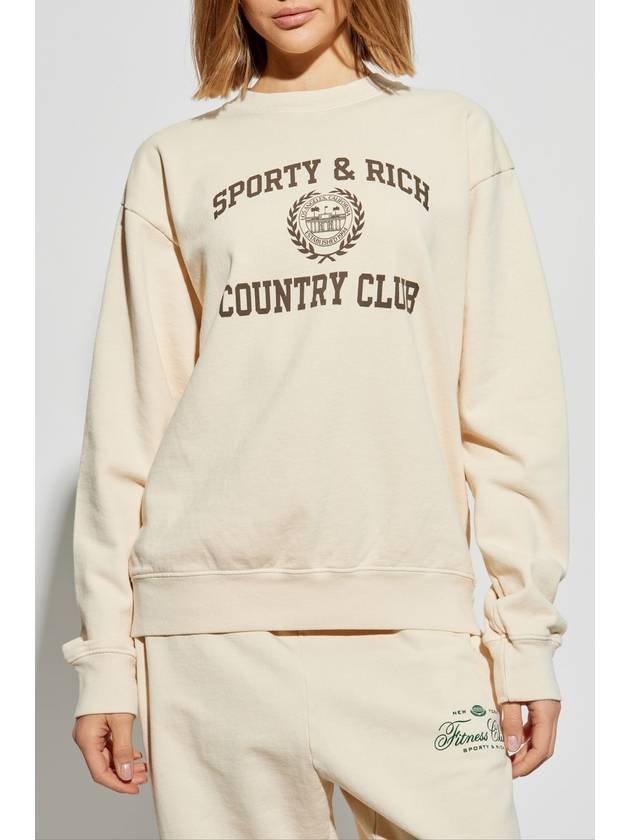 Sporty & Rich Sweatshirt From The Ivy League Collection, Unisex, Cream - SPORTY & RICH - BALAAN 3