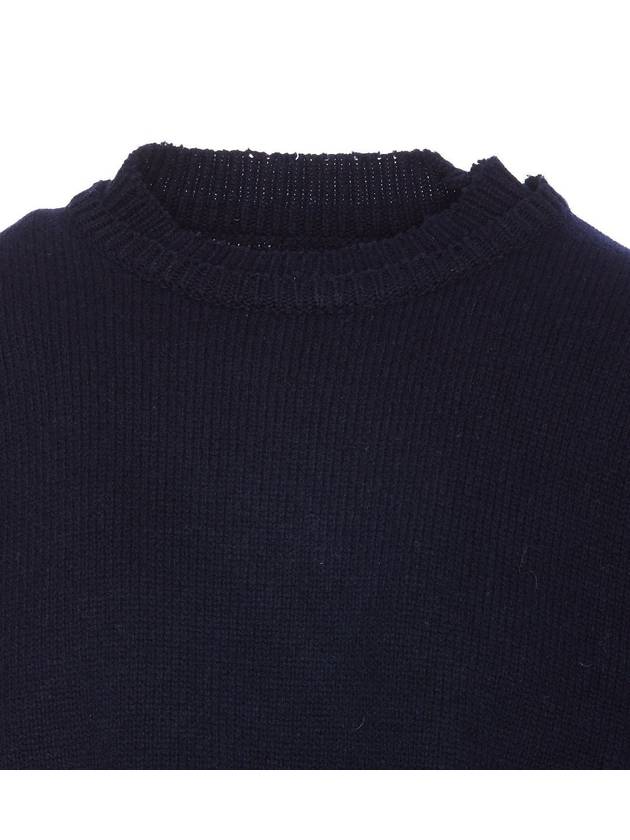 Back Stitch Elbow Patch Knit Top Navy - MAISON MARGIELA - BALAAN 4