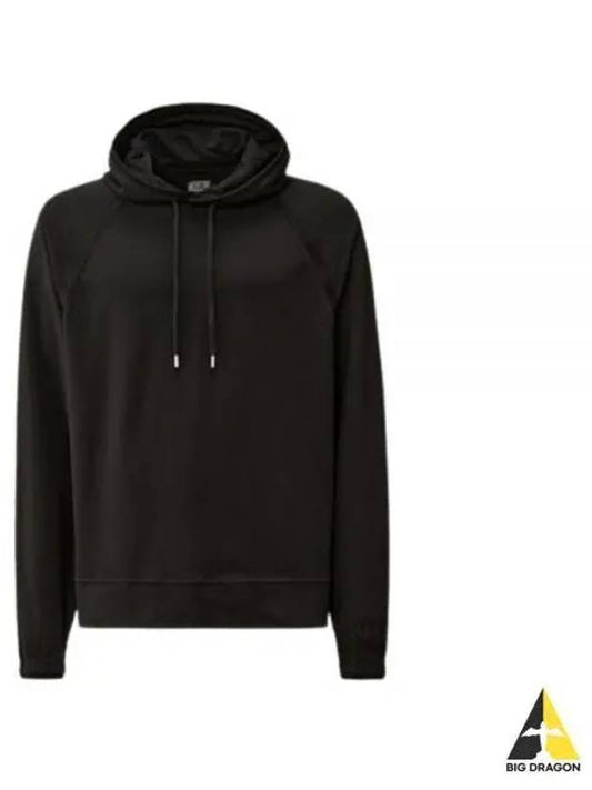 Light Fleece Logo Hoodie Black - CP COMPANY - BALAAN 2