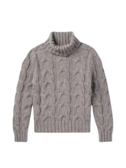 Baby Yak Cable Turtleneck Grey - TOM FORD - BALAAN 2