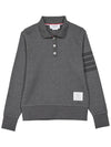 Double Face 4 Bar Polo Knit Top Dark Grey - THOM BROWNE - BALAAN 2