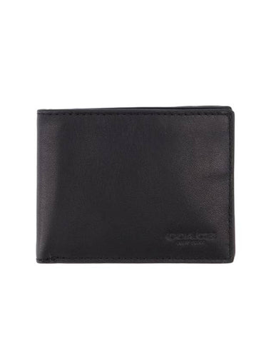 Slim Billfold Half Wallet Black - COACH - BALAAN 1