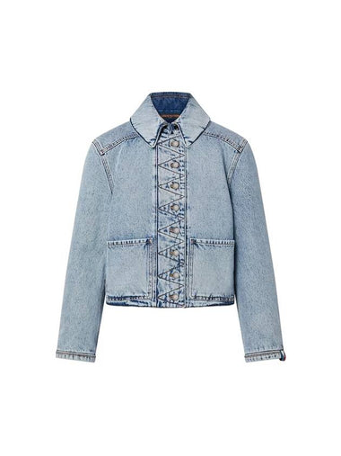 Bleached Denim Jacket Blue - LOUIS VUITTON - BALAAN 1