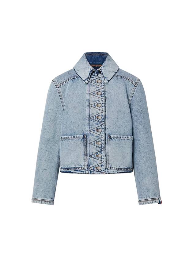 Bleached Denim Boxy Jacket Boutique 1AC4U5 - LOUIS VUITTON - BALAAN 1