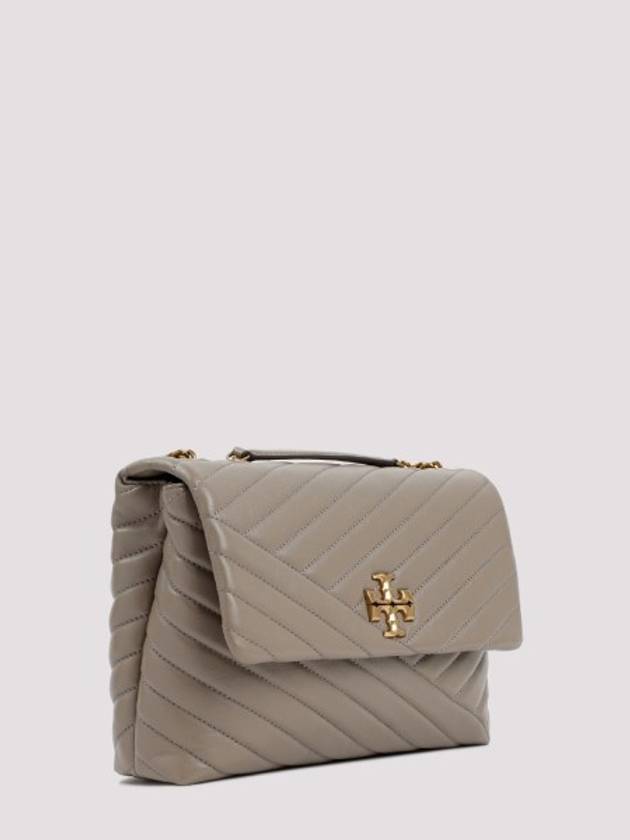 Kira Chevron Convertible Shoulder Bag Grey - TORY BURCH - BALAAN 3