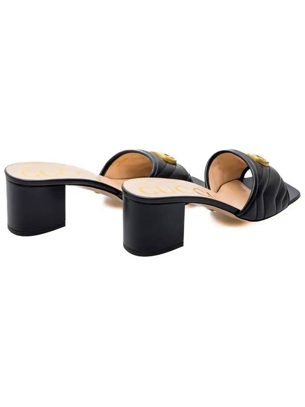 Double G Slide Sandal Heels Black - GUCCI - BALAAN 5