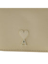 Heart Logo Strap Card Wallet Ivory - AMI - BALAAN 7