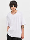 Seawear Oversized Silket Scoop Neck TShirt White - C WEAR BY THE GENIUS - BALAAN 1