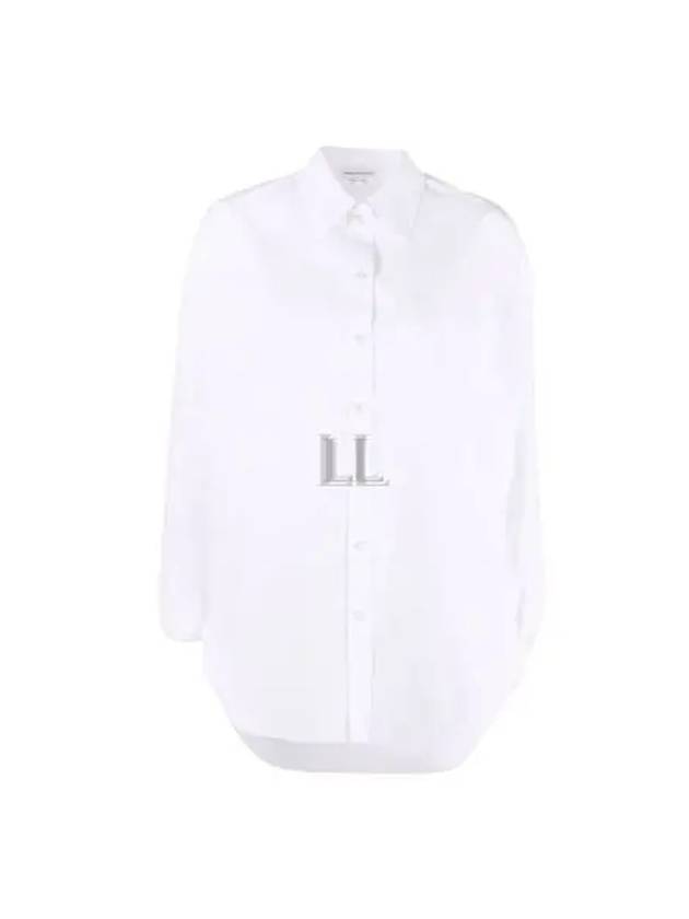 Women's Cocoon Sleeve Shirt Optical White - ALEXANDER MCQUEEN - BALAAN 2