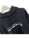 The Line Logo Print Hoodie Black - VETEMENTS - BALAAN 3