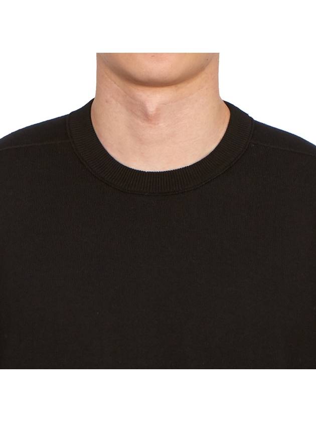 Crewneck Soft Cotton Knit Top Black - STONE ISLAND - BALAAN 6