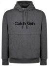 Embroidered Logo Hoodie Grey - CALVIN KLEIN - BALAAN 3