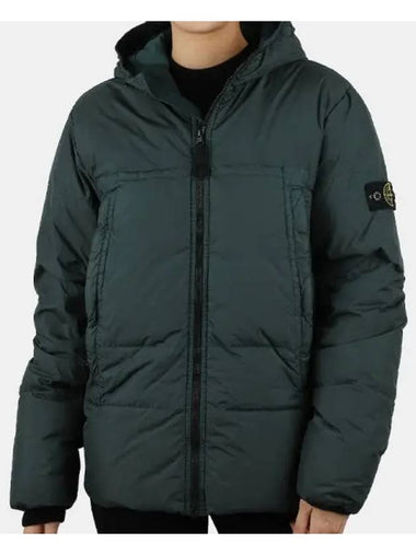 Stone Kids Waffen Patch Down Padded Jacket Dark Green 751640433 V0057 270194 1101493 - STONE ISLAND - BALAAN 1