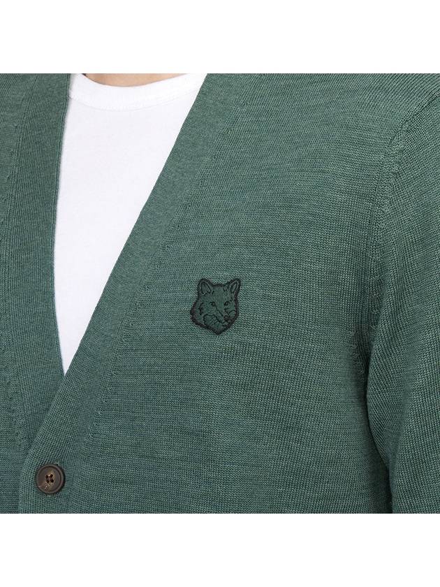 Bold Fox Head Patch Regular Cardigan Evergreen - MAISON KITSUNE - BALAAN 7