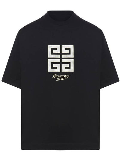 4G Logo Cotton Short Sleeve T-Shirt Black - GIVENCHY - BALAAN 2