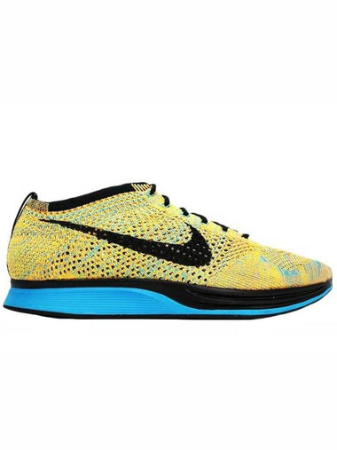 Flyknit Racer Low Top Sneakers Citrus Sherbet - NIKE - BALAAN 1