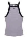 Buckle Contrast Sleeveless Smoke Grey - COURREGES - BALAAN 2