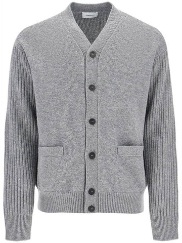 "wool cardigan with patches" - SALVATORE FERRAGAMO - BALAAN 1