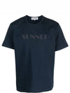 Big Logo Sprayed Short Sleeve T-Shirt Navy - SUNNEI - BALAAN 2