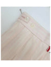 Hairline Stripe Twist Mini Pleated Skirt Light Pink - THOM BROWNE - BALAAN.