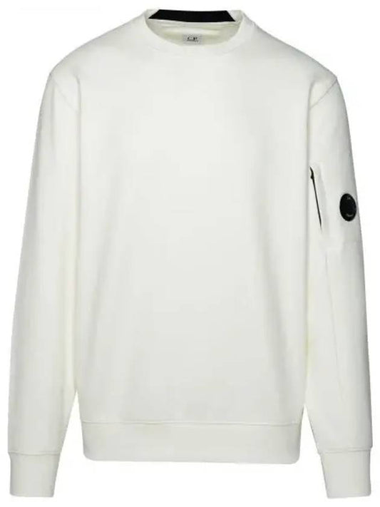 Diagonal Raised Fleece Sweatshirt White - CP COMPANY - BALAAN 2