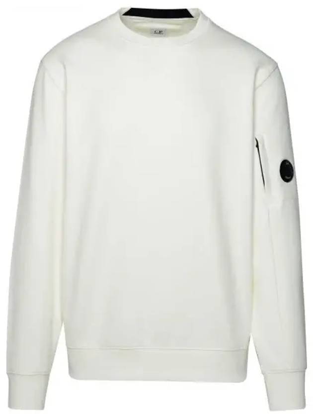 Diagonal Raised Fleece Sweatshirt White - CP COMPANY - BALAAN 2