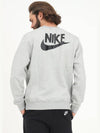 NSW Fleece Crew Sweatshirt Grey - NIKE - BALAAN 3