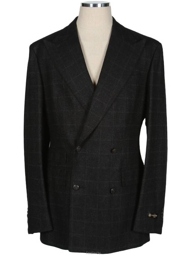 281734305 Virgin wool check blazer - CORNELIANI - BALAAN 1