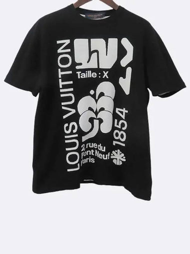 1A7QUP Black GRAPHIC INTARSIA short sleeve t shirt L size - LOUIS VUITTON - BALAAN 1