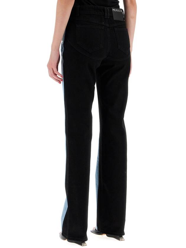 bicolor straight leg jeans with two - MUGLER - BALAAN 3