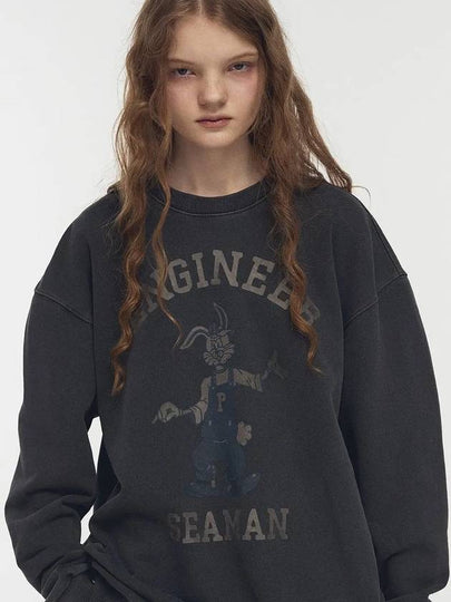 Engineer Hoppy Pigment Sweatshirt Smoke Black - CPGN STUDIO - BALAAN 2