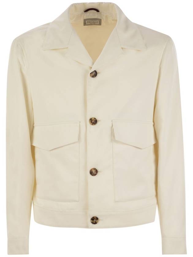 Silk outerwear with patch pockets - BRUNELLO CUCINELLI - BALAAN 1