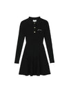 Future Viscose Rib Long Sleeve Short Dress Black - GANNI - BALAAN 2